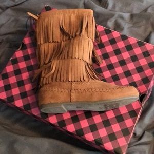 Girls Arizona Fringe Knee Boots